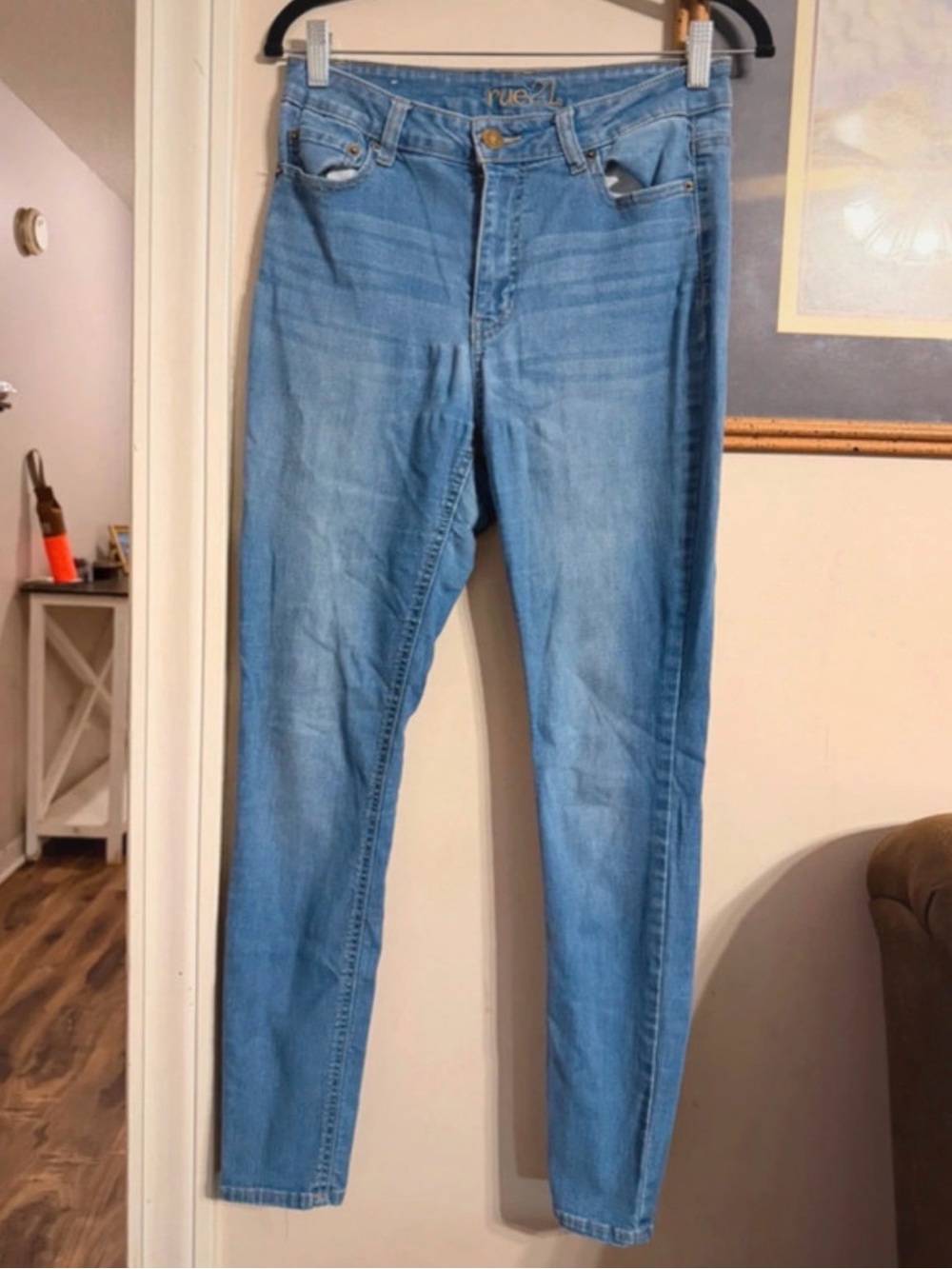 rue21 Light Blue High-Rise Skinny Jeans - 8